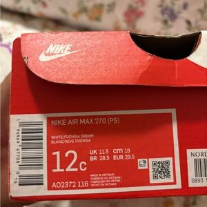 Nike Air Max 270 PS White and Fuchsia Dream